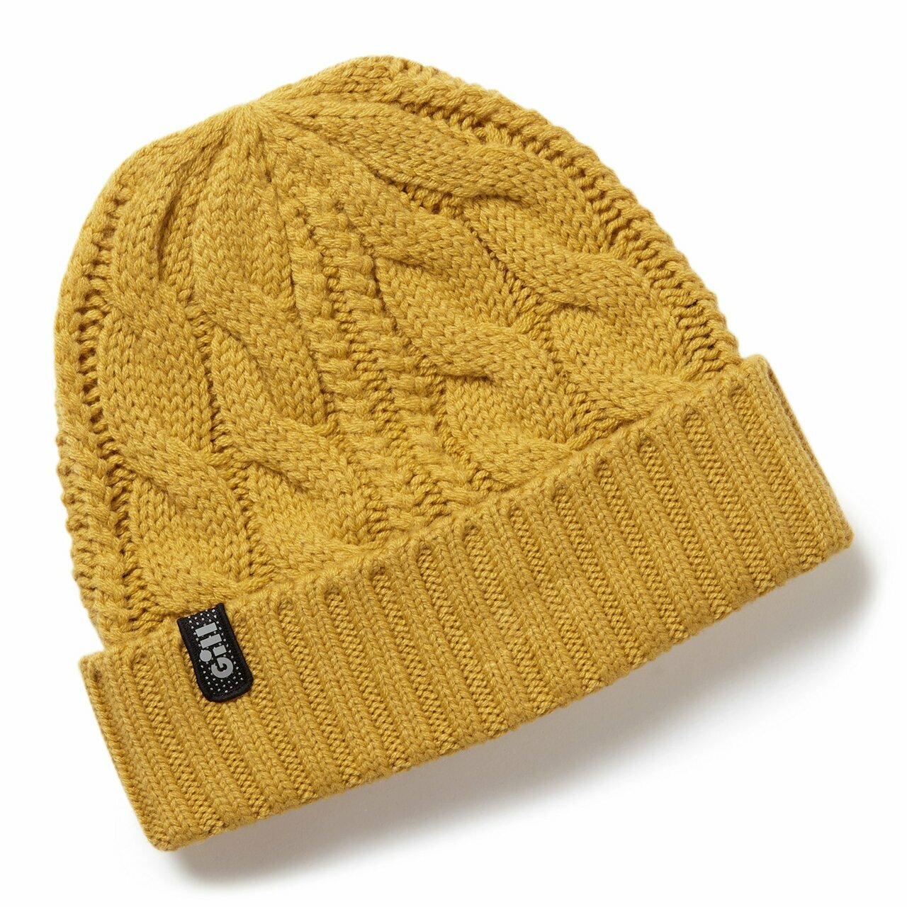 CABLE KNIT BEANIE, OCHRE